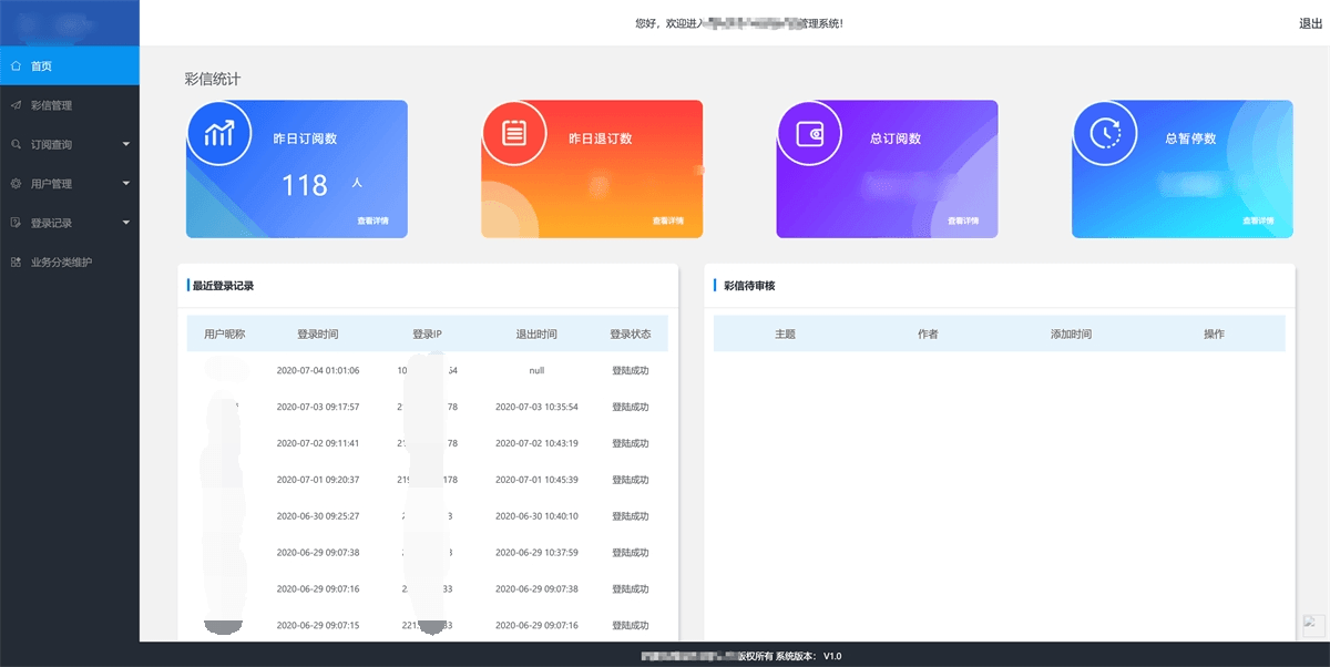 某單位彩信發送系統